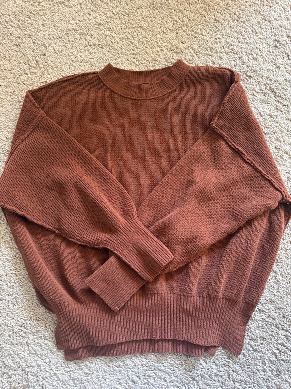 Abercrombie & Fitch Rust Crewneck Sweater